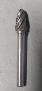 DESCRIPTION: (2) SOLID CARBIDE TRE BURR WITH RADIUS BRAND/MODEL: ATRAX 85289429 SIZE: 1/4" SD RETAIL$: 46.74 EA QTY: 2