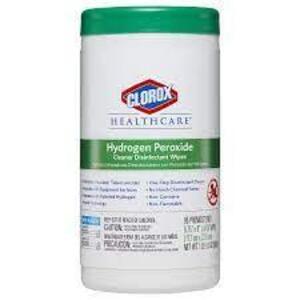 DESCRIPTION: (1) CASE OF (6) HYDROGEN PEROXIDE WIPES BRAND/MODEL: CLOROX #401Z40 SIZE: 95 WIPES PER CONTAINER RETAIL$: $9.9 9EA QTY: 1