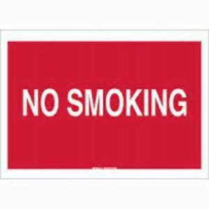 DESCRIPTION: (1) NO SMOKING SIGN BRAND/MODEL: BRADY #25110 INFORMATION: RED SIZE: 7X10 RETAIL$: $12.64 EA QTY: 1