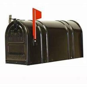 DESCRIPTION: (1) LARGE MAILBOX BRAND/MODEL: STEEL INFORMATION: BLACK, LOCATED AT SHAPIRO METAL SUPPLY SIZE: LARGE RETAIL$: $43.50 EA QTY: 1