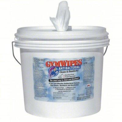 DESCRIPTION: (1) TUB OF ANTIBACTERIAL GM EQUIPMENT BRAND/MODEL: GYM WIPES #4LFA4 INFORMATION: 700 CT, LOCATED AT SHAPIRO METAL SUPPLY RETAIL$: $152.68