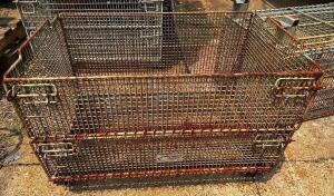 (4) 19" X 32" WIRE PARTS / DIP BASKETS