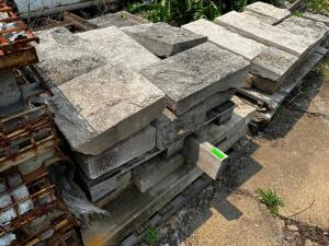 (3) PALLETS OF RECLAIMED 120 YEAR OLD LIMESTONE FACERS - APPROX 30 - 40 STONES IN LOT