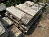 (3) PALLETS OF RECLAIMED 120 YEAR OLD LIMESTONE FACERS - APPROX 30 - 40 STONES IN LOT - 3