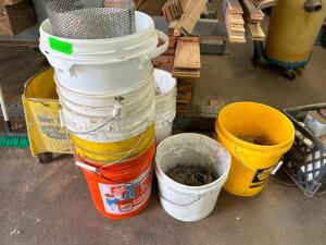 LARGE GROUP OF SHOP BUCKETS