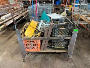 METAL PALLET WITH ASSORTED CONTENTS