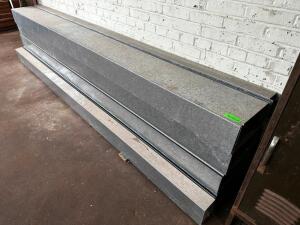 LOT OF HEAVY GAUGE GALVANIZED SHEET METAL TROUGHS