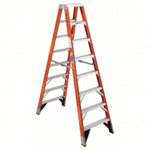 DESCRIPTION: (1) TWIN STEPLADDER BRAND/MODEL: WERNER #4XP50 INFORMATION: ORANGE SIZE: 8' RETAIL$: $421.60 EA QTY: 1