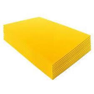 DESCRIPTION: (2) SHEETS OF 10 MIL THICK CORRUGATED PLASTIC SIGN BOARD INFORMATION: YELLOW SIZE: 4' X 8' RETAIL$: $300.00 EA QTY: 2