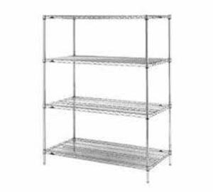 DESCRIPTION: (1) WIRE SHELVESBRAND/MODEL: METRO/A2448NC-2INFORMATION: CHROME/LOAD CAPACITY: 800 LBS, SHELVES ONLYSIZE: 24"D X 48"WRETAIL$: 106.25 EACHQTY: 1