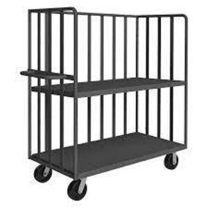 DESCRIPTION: (1) 3 WALL SIDED PLATFORM TRUCK WITH SLATS BRAND/MODEL: DURHAM INFORMATION: STEEL SIZE: 36" X 72" X 48" RETAIL$: $1236.60 EA QTY: 1