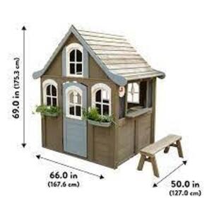 DESCRIPTION: (1) PLAYHOUSE BRAND/MODEL: KIDKRAFT FORESTVIEW 2 RETAIL$: $289.00 EA QTY: 1