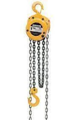 DESCRIPTION: (1) CHAIN HOIST BRAND/MODEL: HARRINGTON #CF4-6463 INFORMATION: YELLOW SIZE: 5 TON CAPACITY RETAIL$: $1327.50 EA QTY: 1