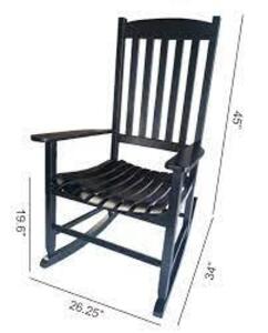 DESCRIPTION: (1) WOODEN PORCH ROCKER BRAND/MODEL: MAINSTAYS INFORMATION: BLACK RETAIL$: $100.00 TOTAL QTY: 1