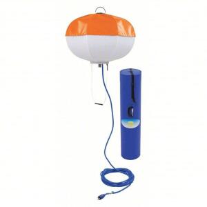 DESCRIPTION: (1) TEMPORARY JOB SITE LIGHT BRAND/MODEL: POWERMOON #444P64 INFORMATION: LED SIZE: CORDED, BALLOON, 25 FT POWER CORD LG, 110V AC, BUILT-I