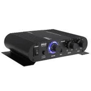 DESCRIPTION: (2) HI-FI STEREO AMPLIFIER WITH ADAPTER INCLUDED BRAND/MODEL: PYLE #PFA300 INFORMATION: BLACK SIZE: 90 WATTS RETAIL$: $42.30 EA QTY: 2