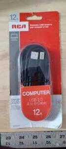 DESCRIPTION: (6) COMPUTER CONNECTION CABLE BRAND/MODEL: RCA #TPH521R INFORMATION: BLACK SIZE: 12' RETAIL$: $10.76 EA QTY: 6