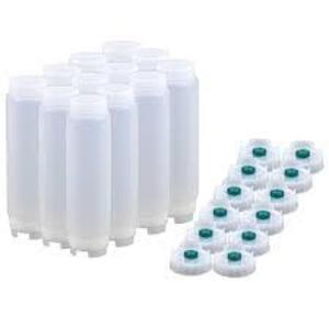 DESCRIPTION: (24) FIFO SQUEEZE BOTTLES BRAND/MODEL: FIFO INNOVATIONS #CB16-130-12 INFORMATION: WHITE/CLEAR SIZE: 16 OZ RETAIL$: $2.85 PER BOTTLE QTY: