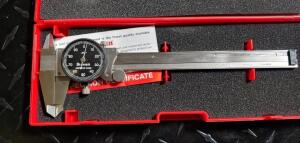 (1) STARRETT 0" TO 6" DIAL CALIPER, BLACK FACE