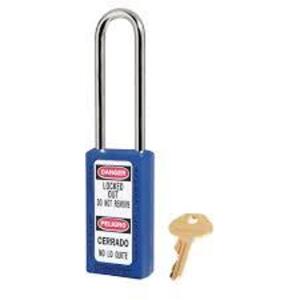 (24) MASTER LOCK ZENEX 1-1/2" SHACKLE, BLUE SAFETY PADLOCK