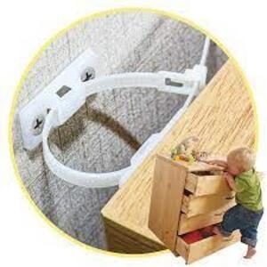 DESCRIPTION: (1) CASE OF APROX (10) FURNITURE RESTRAINTS RETAIL$: $13.99 EA QTY: 1