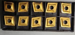 DESCRIPTION: (10) CNMP432 CARBIDE TURNING INSERTS BRAND/MODEL: VC 07182470 RETAIL$: 21.59 PER INSERT QTY: 10