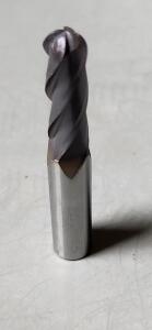 DESCRIPTION: (3) SOLID CARBIDE BALL NOSE END MILL BRAND/MODEL: NIAGARA N86360 SIZE: 21/64" 3/8"SD 1" LOC RETAIL$: $55.30 EA QTY: 3