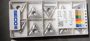 DESCRIPTION: (20) TNMG432-M3 CARBIDE TURNING INSERTS BRAND/MODEL: SECO TNMG220408-MS TP200 SIZE: $25.13 PER INSERT QTY: 20