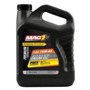 DESCRIPTION: (1) HEAVY DUTY DIESEL ENGINE OIL BRAND/MODEL: MAG1 INFORMATION: 15W-40 SIZE: 1 GALLON RETAIL$: $22.42 EA QTY: 1