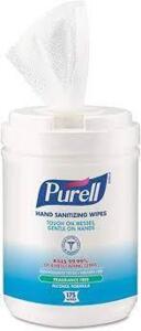 DESCRIPTION: (6) HAND SANITIZING WIPES BRAND/MODEL: PURELL #9031-06 SIZE: 175 WIPES PER CONTAINER RETAIL$: $10.99 EA QTY: 6