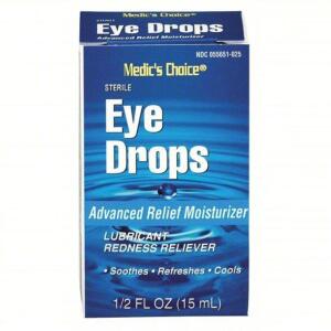 DESCRIPTION: (1) CASE OF (24) EYE DROPS BRAND/MODEL: MEDIC'S CHOICE #463L71 SIZE: 0.5 FL OZ RETAIL$: $8.78 PER BOTTLE QTY: 1