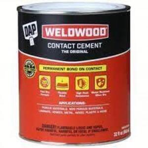 DESCRIPTION: (2) CONTACT CEMENT BRAND/MODEL: WELDWOOD #10L520 INFORMATION: TAN SIZE: 1 QT RETAIL$: $19.91 EA QTY: 2