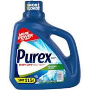 DESCRIPTION (1) LIQUID LAUNDRY DETERGENT BRAND/MODEL PUREX ADDITIONAL INFORMATION RETAILS FOR $10.00 SIZE 150 FL OZ THIS LOT IS ONE MONEY QTY 1