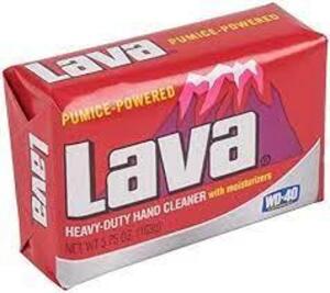 DESCRIPTION: (12) HEAVY DUTY HAND CLEANER BAR SOAP BRAND/MODEL: WD-40 #795647 LAVA SIZE: 4 OZ RETAIL$: $20.00 TOAL QTY: 12