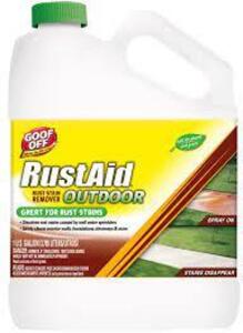 DESCRIPTION (1) RUST STAIN REMOVER BRAND/MODEL GOOF OFF #GSX00101 ADDITIONAL INFORMATION RETAILS FOR $15.07 SIZE 1 GALLON THIS LOT IS ONE MONEY QTY 1