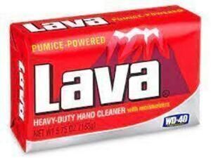 DESCRIPTION: (8) HEAVY DUTY HAND CLEANER BAR SOAP BRAND/MODEL: WD-40 #795647 LAVA SIZE: 4 OZ RETAIL$: $20.00 TOAL QTY: 8