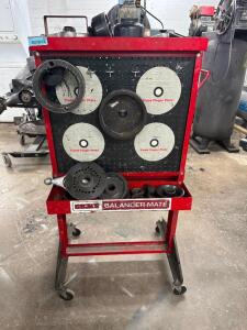 COATS BALANCER MATE ROLLING RACK W/ CONTENTS - TOOLING FOR BALANCER