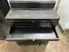 VINTAGE 28" X 14" METAL AND WOOD TOOL ORGANIZER. - 3