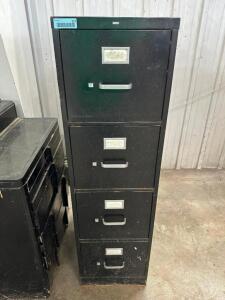 FOUR DRAWER BLACK FILE CABINET