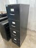 FOUR DRAWER BLACK FILE CABINET - 2