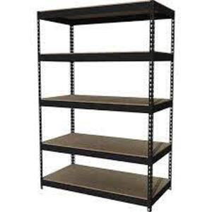 DESCRIPTION: (1) RIVETED STEEL SHELVING BRAND/MODEL: LORELL SIZE: 24" D X 48" W X 72" H RETAIL$: $213.49 EA QTY: 1