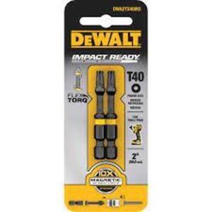 DESCRIPTION: (1) CASE OF (200) SCREWDRIVER BIT BRAND/MODEL: DEWALT #DWA2TX40IR2 INFORMATION: T40 TORX SIZE: 2" RETAIL$: $854.00 TOTAL QTY: 1