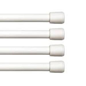 DESCRIPTION: (10) SPRING TENSION RODS BRAND/MODEL: 350033829 INFORMATION: WHITE SIZE: 28-48" RETAIL$: $10.49 EA QTY: 10