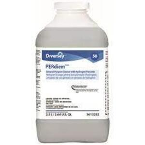 DESCRIPTION: (2) CLEANER WITH PEROXIDE BRAND/MODEL: DIVERSEY PERDIEM SIZE: 2.5 L RETAIL$: $20.00 EA QTY: 2