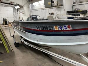 1987 16' SYLVAN PRO FISHERMAN FISHING BOAT WITH TRAILER