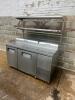 TRUE 60" PIZZA PREP TOP COOLER W/ RISER SHELF. - 2