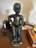 20" BLACK WATER FEATURE STATUE W/ PUMP AND CORD. - 2