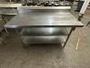 60" X 30" ALL STAINLESS TABLE W/ MOUNTED CAN OPENER.