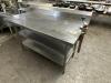 60" X 30" ALL STAINLESS TABLE W/ MOUNTED CAN OPENER. - 2