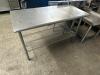 50" X 24" STAINLESS TABLE W/ WIRE UNDER SHELF - 2